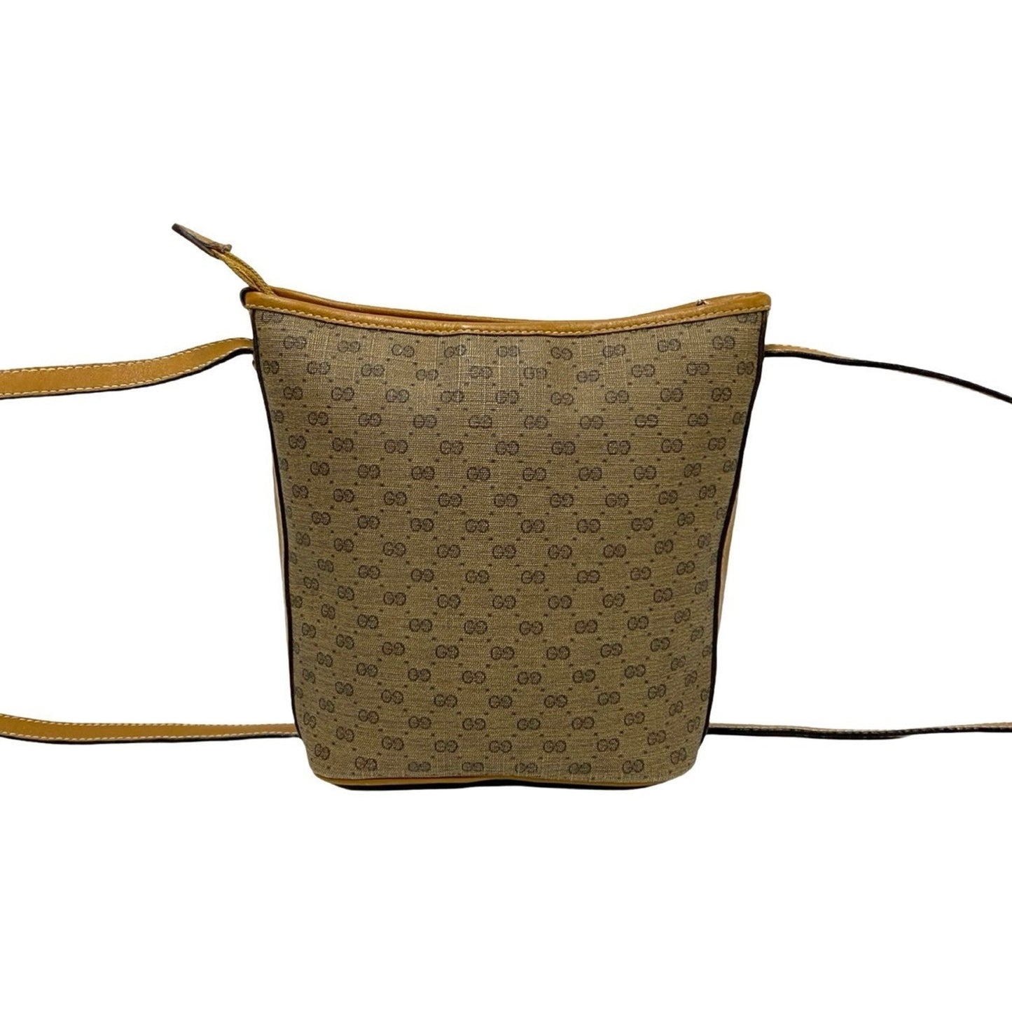 Gucci Brown Camel Leather Pvc Pochette Shoulder Bag ( )