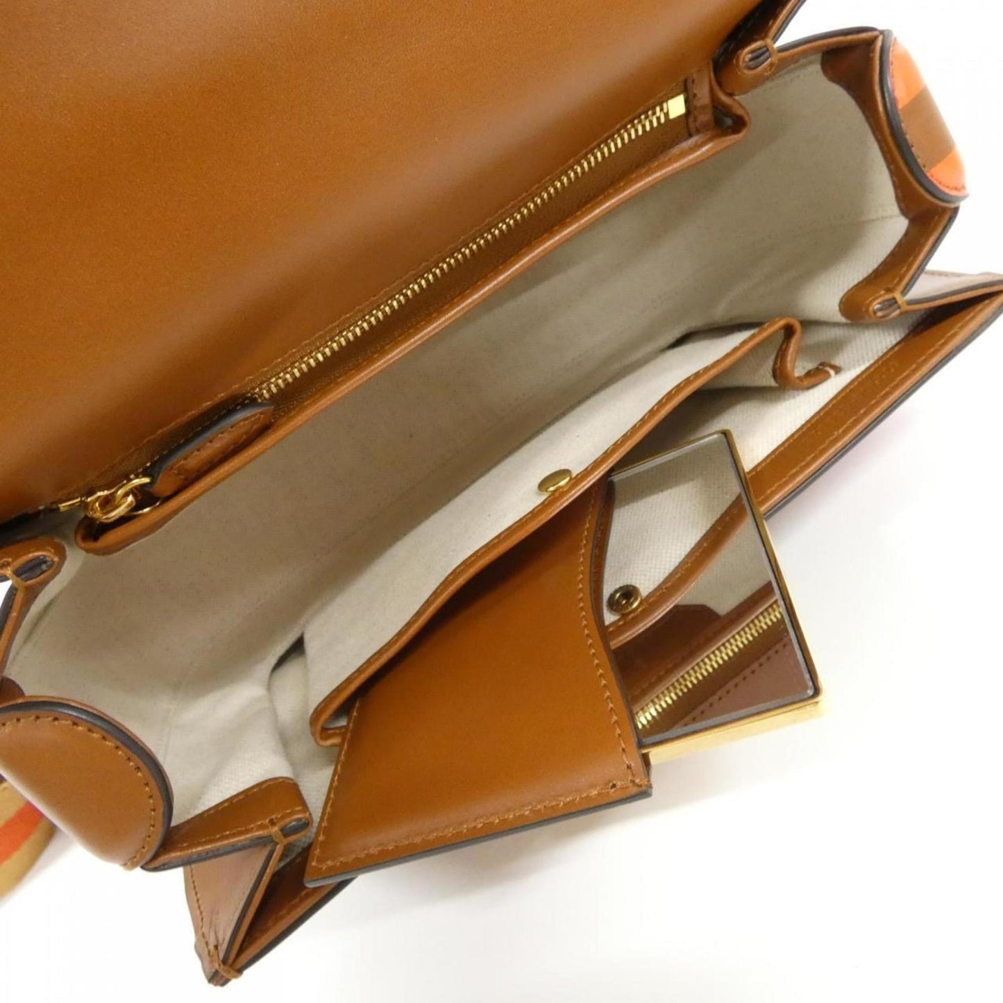 Gucci Brown Multi-Color Leather Handbag ( )
