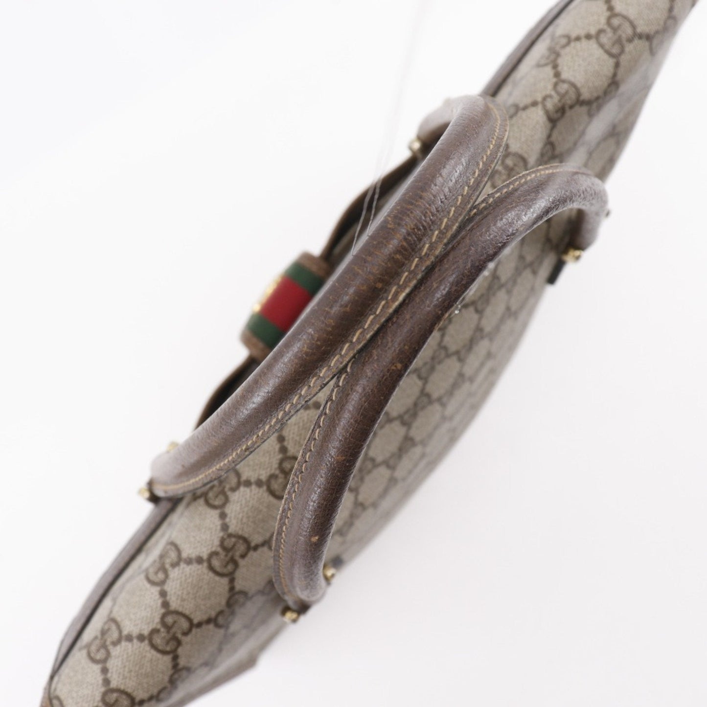 Gucci Sherry Line Brown Pvc Handbag ( )