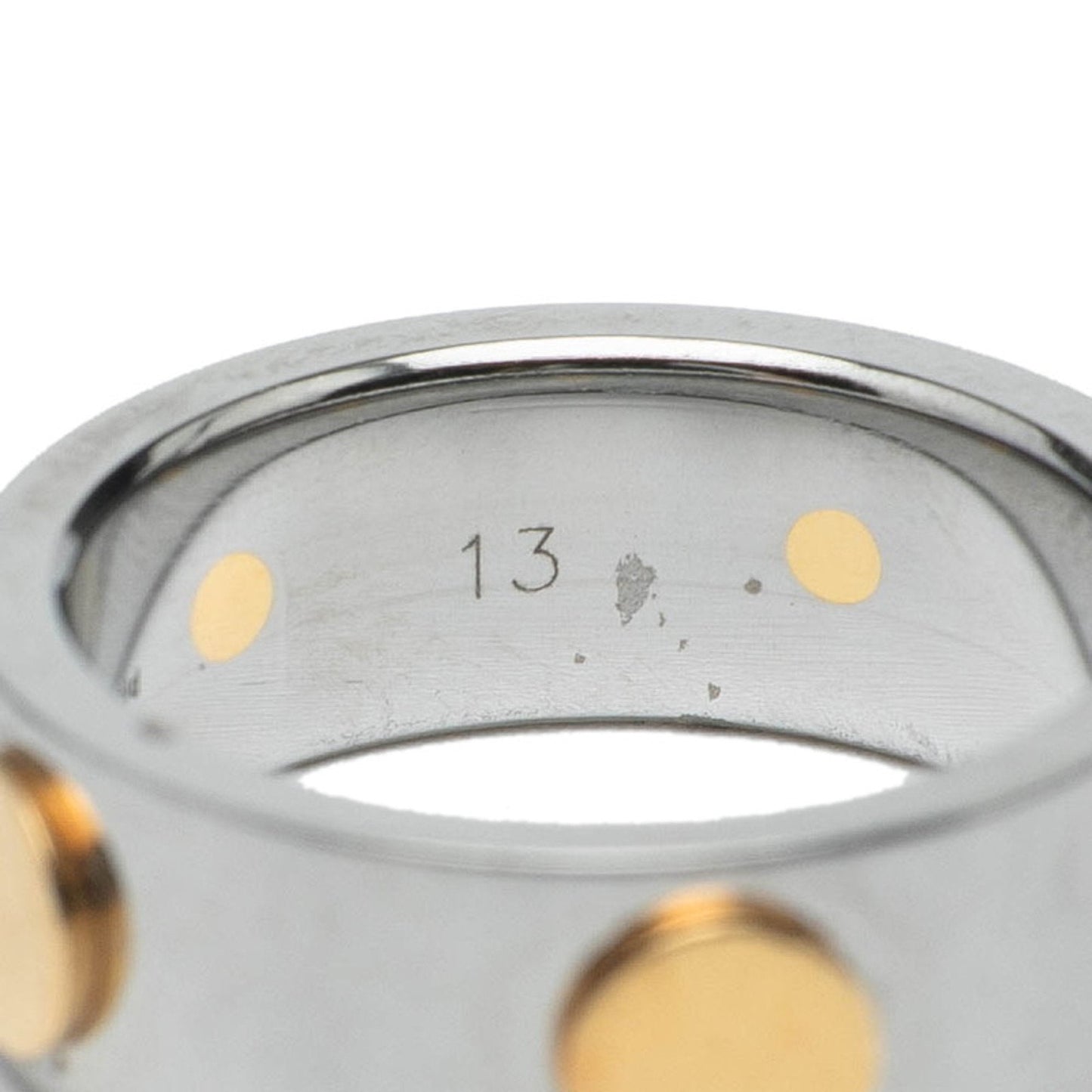 Gucci Silver Yellow Gold Band Ring ( )