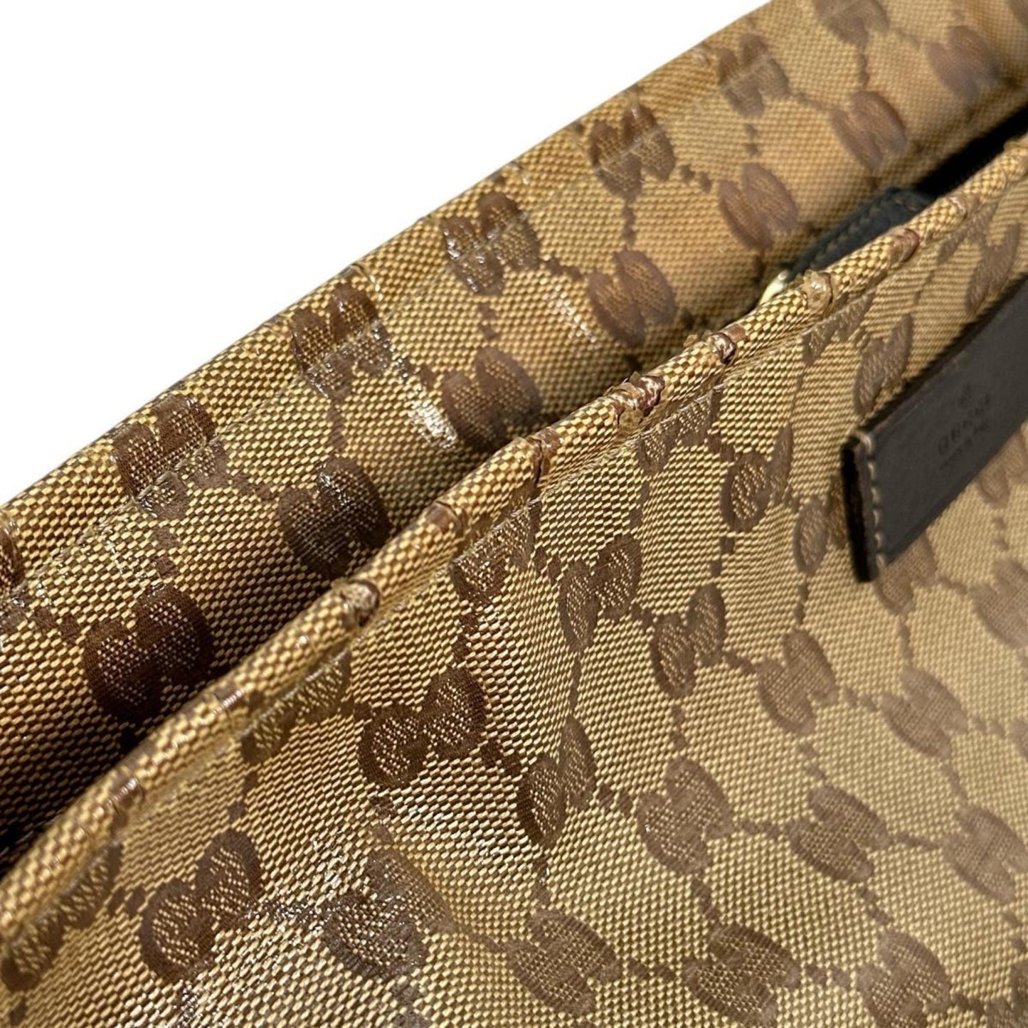 Gucci Brown Coated Canvas Pvc Shoulder Bag ( )