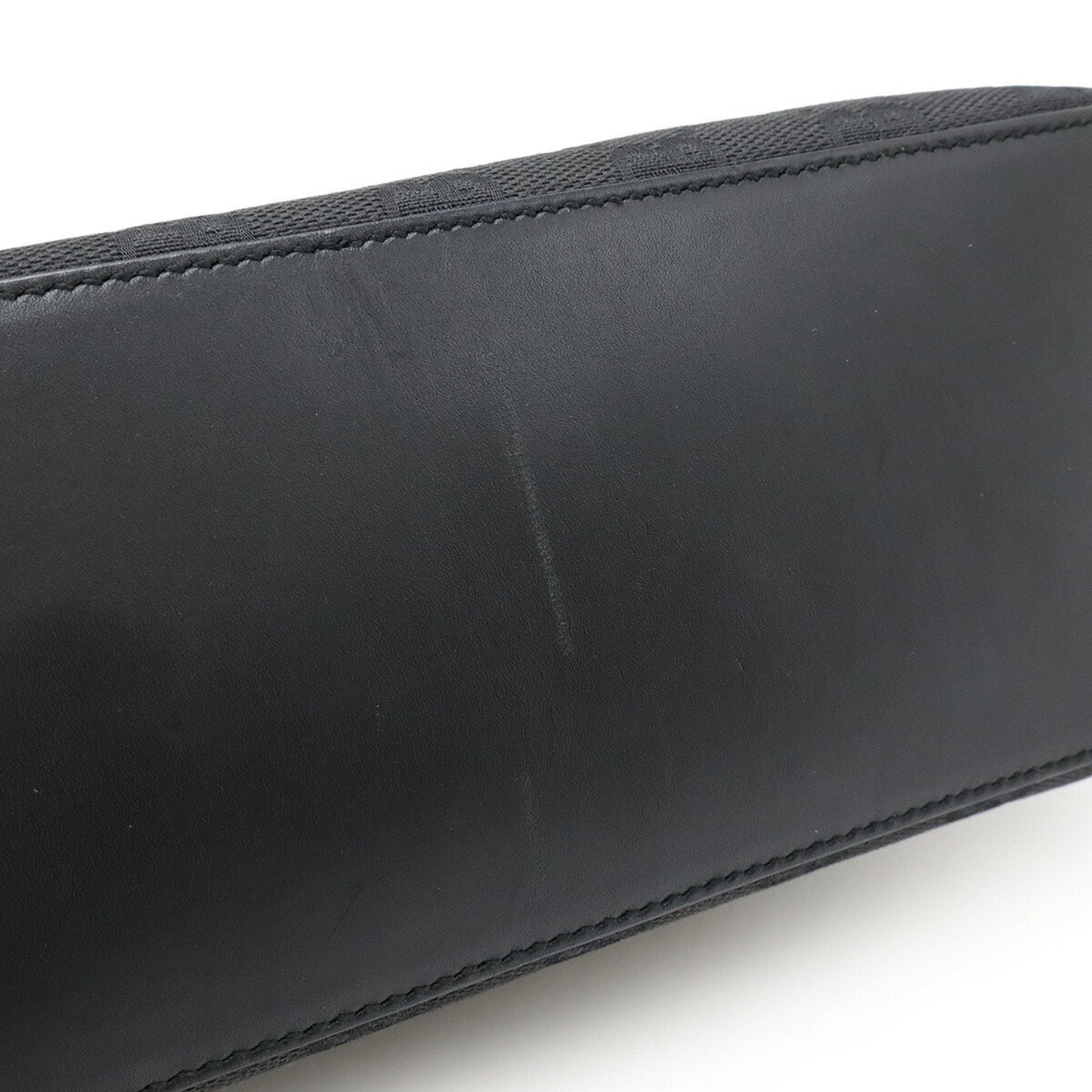 Gucci Gg Canvas Black Gg Canvas Leather Pouch Shoulder Bag ( )
