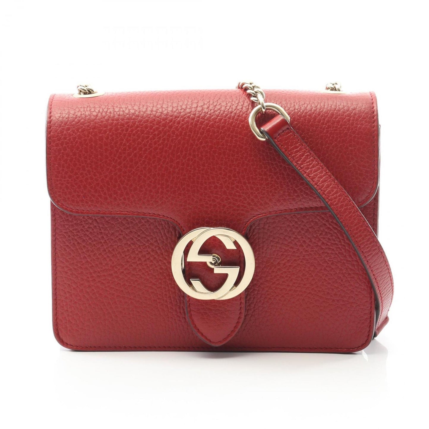 Gucci Red Color Leather Shoulder Bag ( )