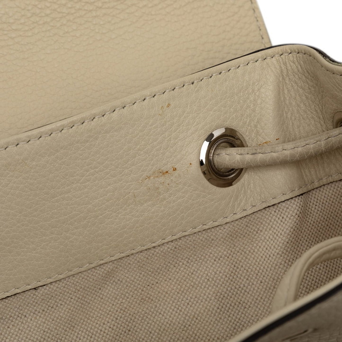 Gucci Ivory White Leather Backpack ( )