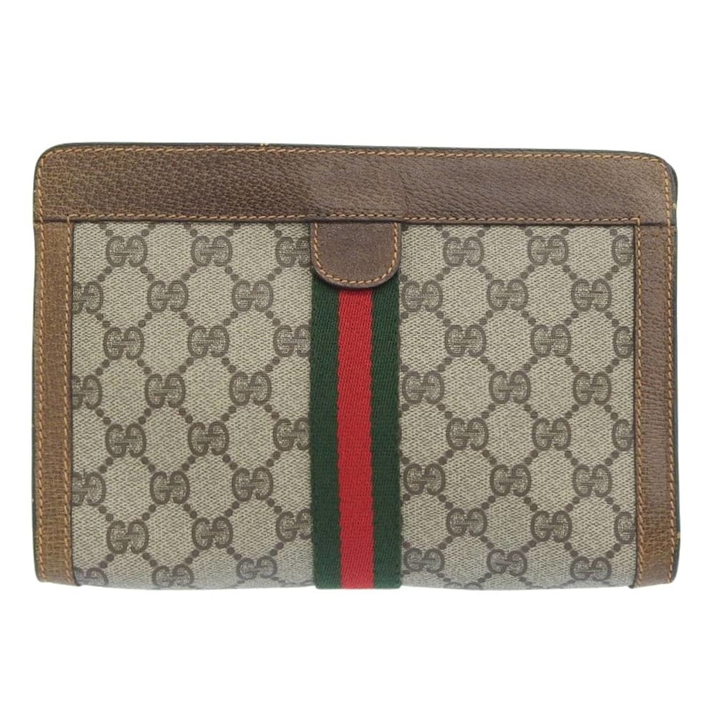 Gucci Gg Plus Beige Pvc Clutch Bag ( )