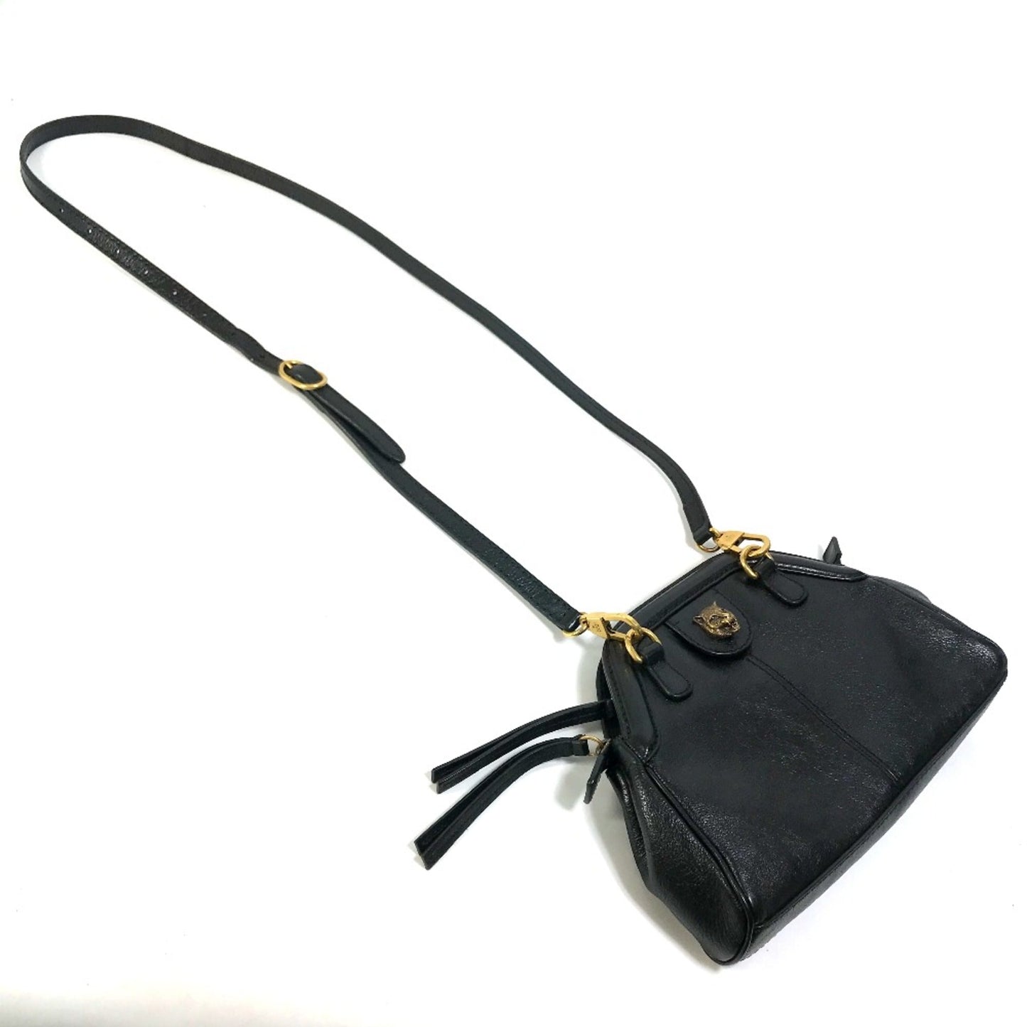 Gucci Black Leather Shoulder Bag ( )