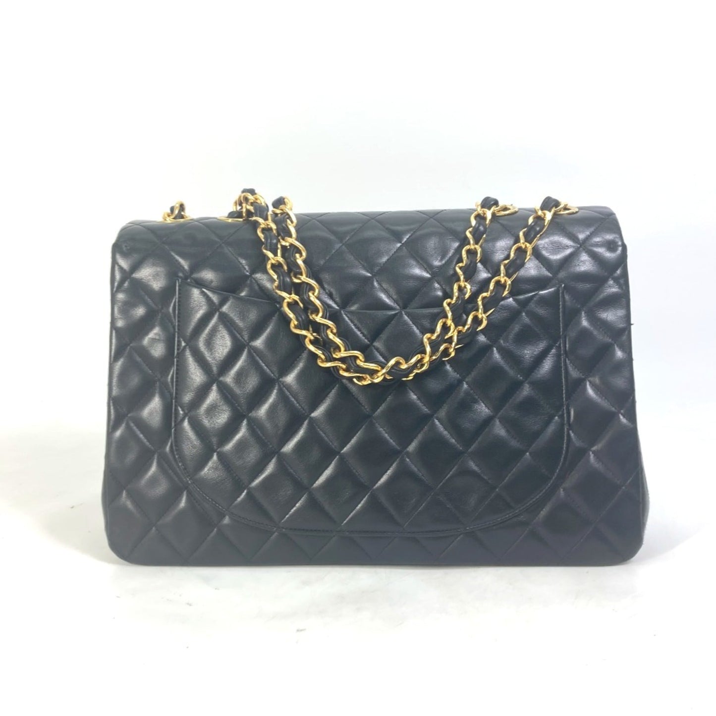 Chanel A01094 CC Mark   shawl double chain bag Shoulder Bag Black Gold