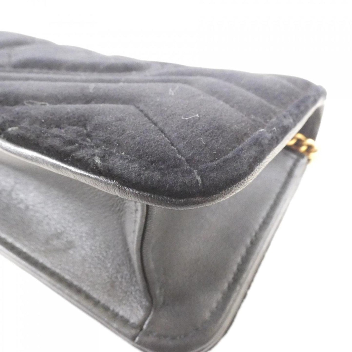Gucci Black Velvet Shoulder Bag ( )