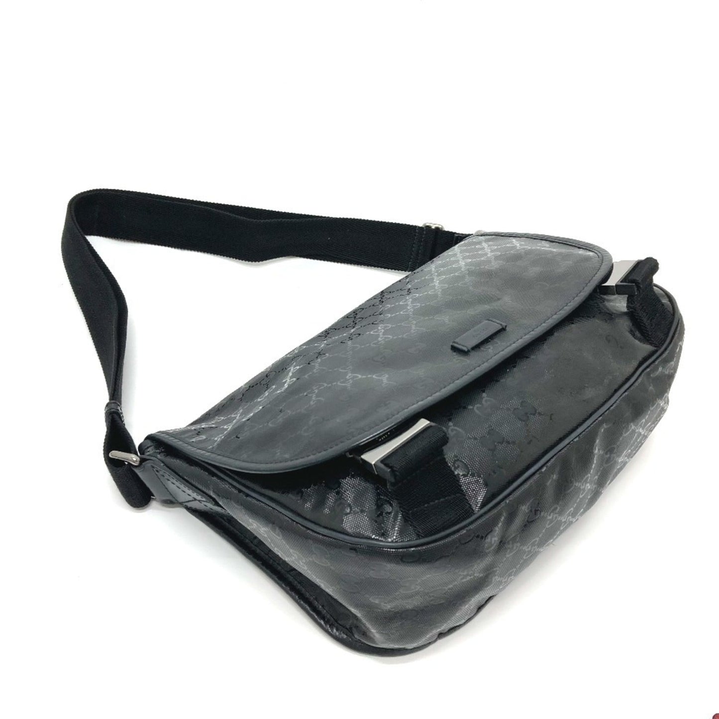 Gucci Black Gg Imprimé Messenger Bag Shoulder Bag ( )
