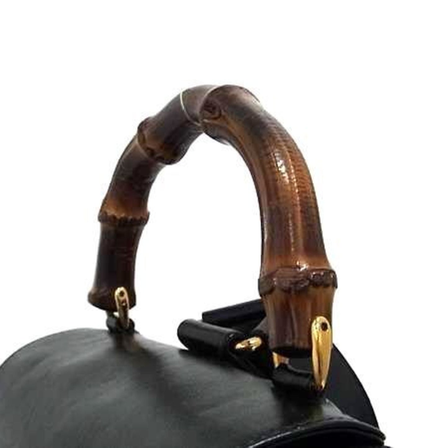 Gucci Bamboo Black Leather Backpack ( )