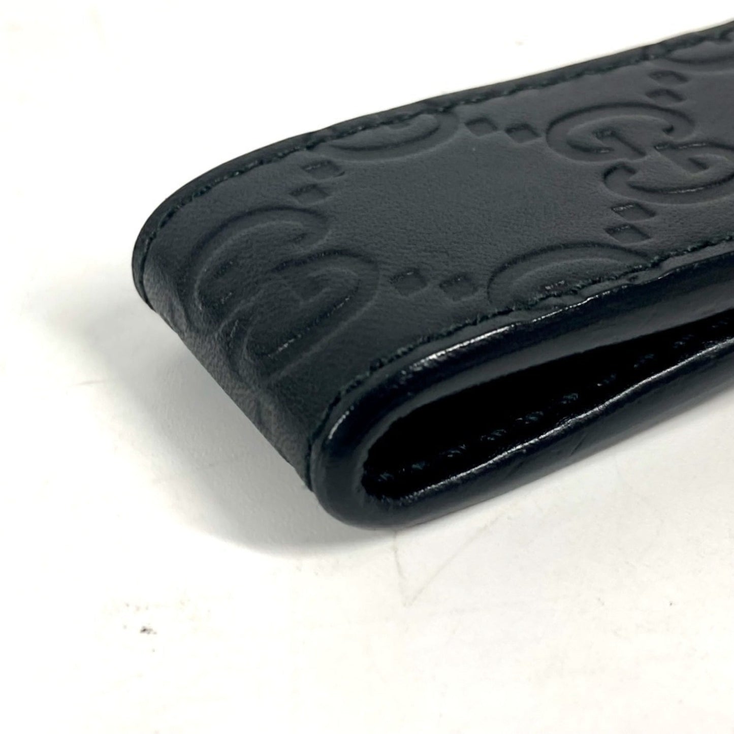 Gucci Black Leather Money Clip ( )