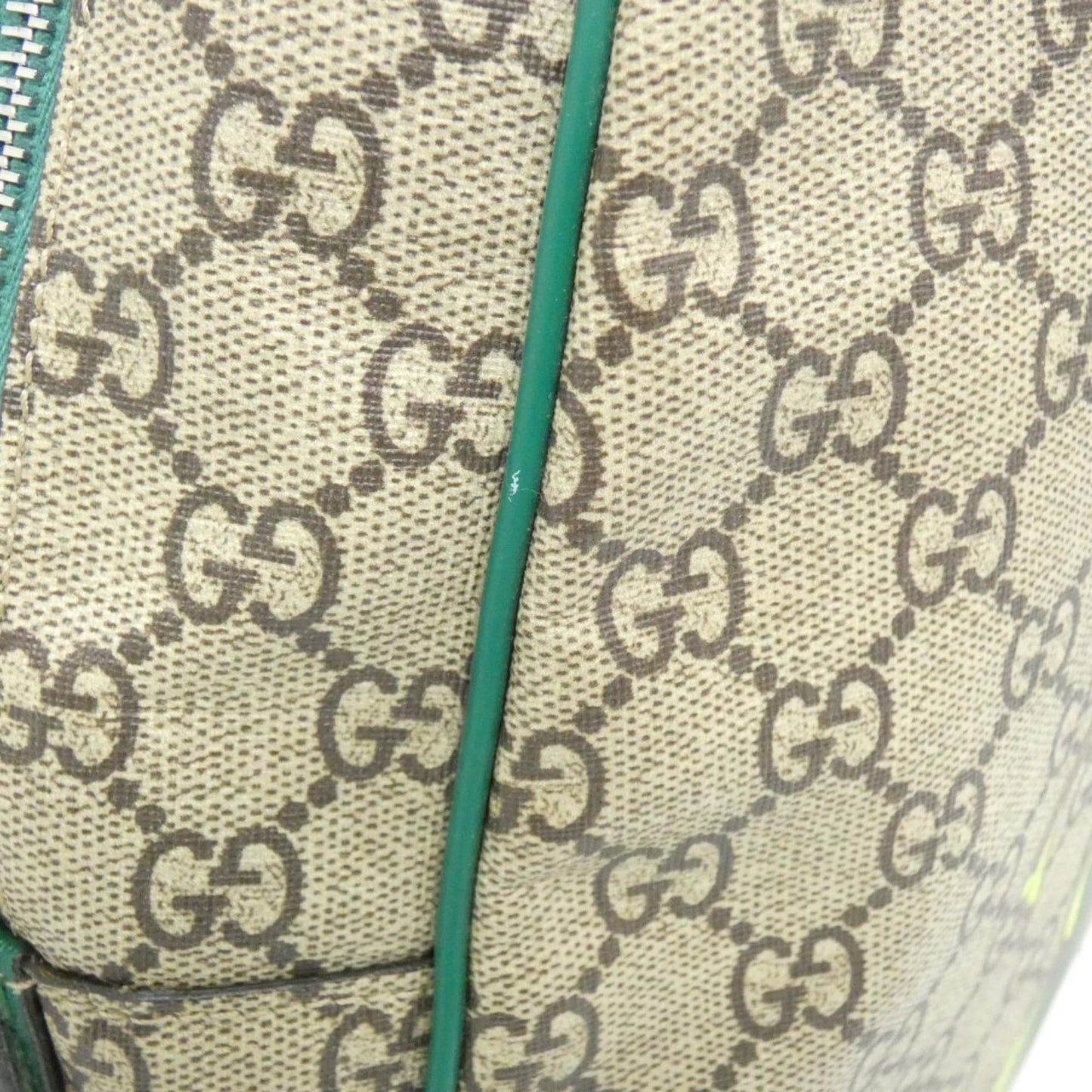 Gucci Beige Green Multi-Color Gg Supreme Backpack ( )