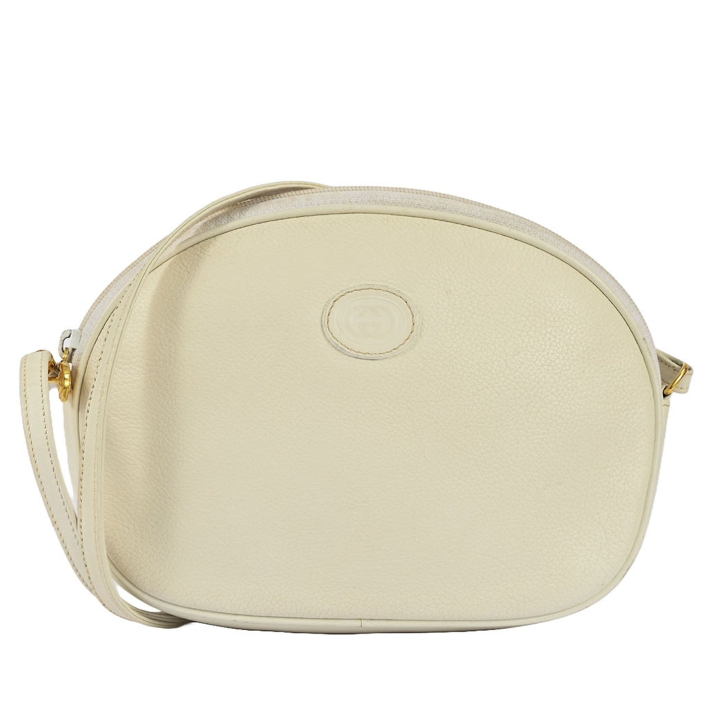 Gucci White Leather Pochette Shoulder Bag ( )