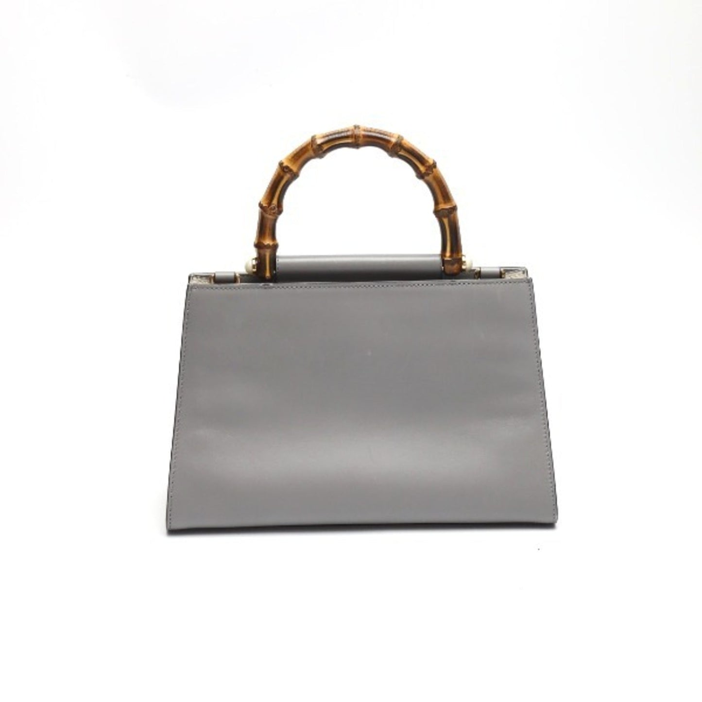 Gucci Gray Bamboo Handbag ( )