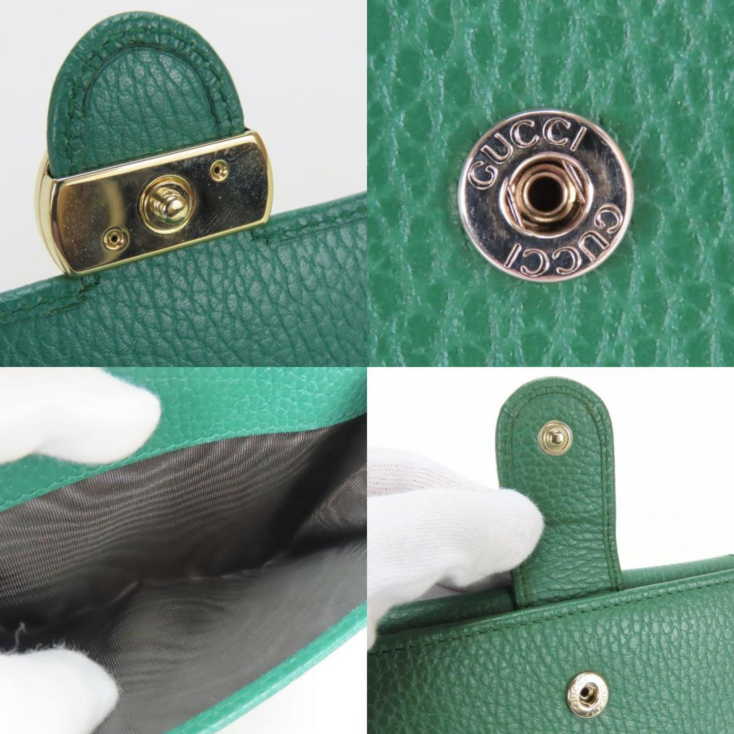 Gucci Green Leather Wallet (Bi-Fold) ( )