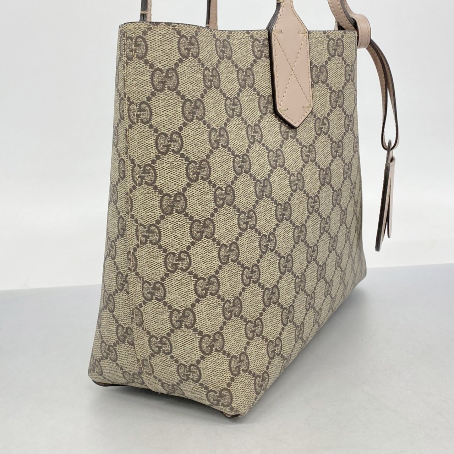 Gucci Beige Pink Pvc Tote Bag ( )