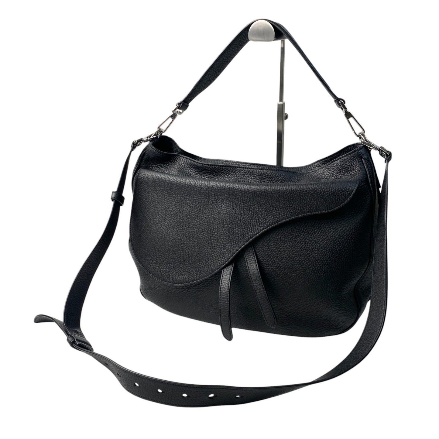 Christian Dior Black Leather Handbag Shoulder Bag ()
