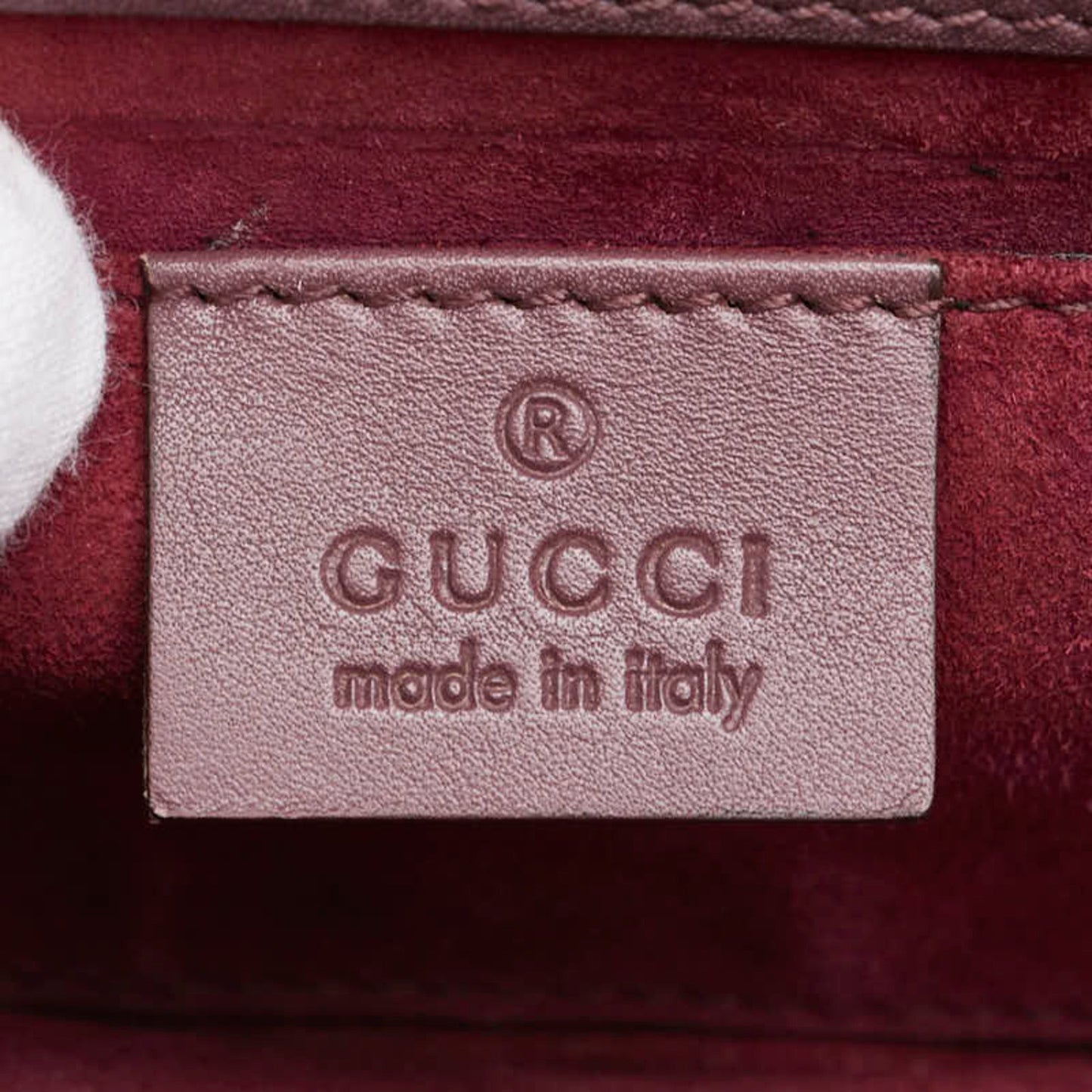 Gucci Wine Leather Clutch Bag ( )
