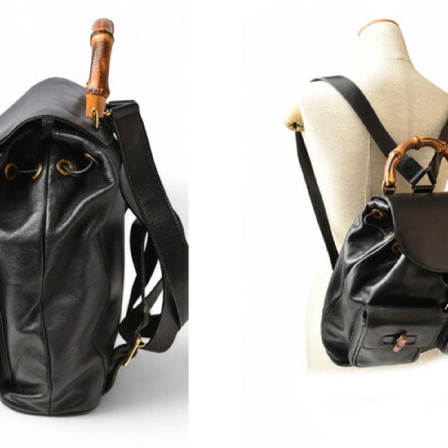 Gucci Black Leather Backpack ( )