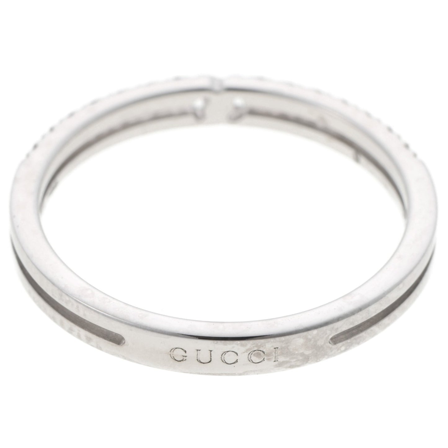 Gucci Clear White Gold White Gold (18K) Band Ring ( )