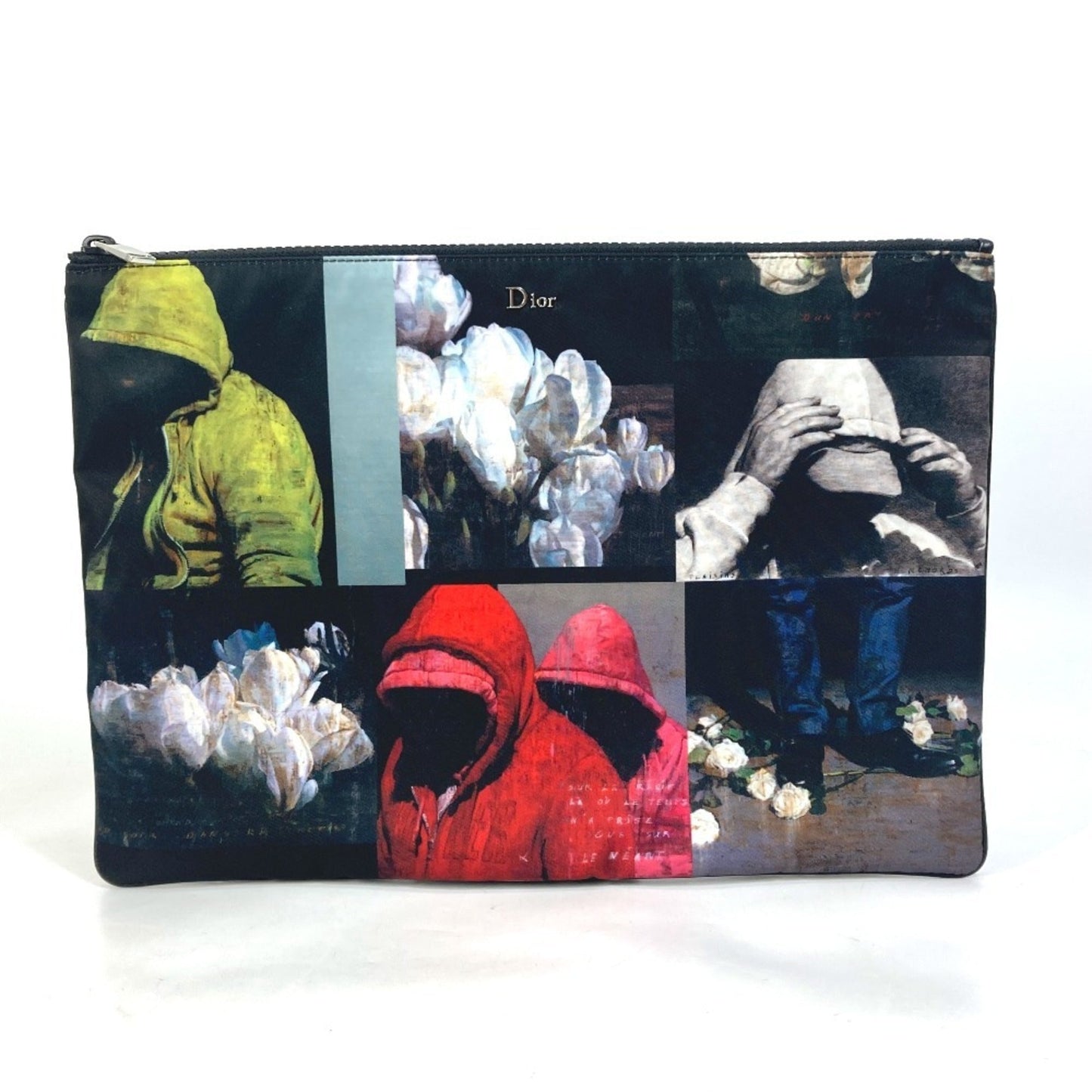 Christian Dior Black Multi-Color Nylon Clutch Bag ()