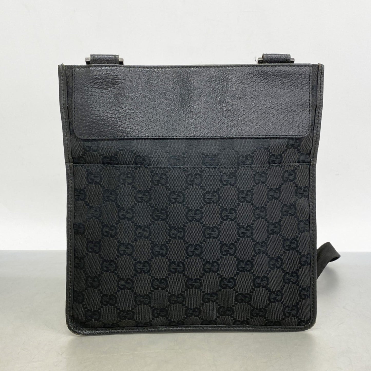 Gucci Black Canvas Shoulder Bag ( )