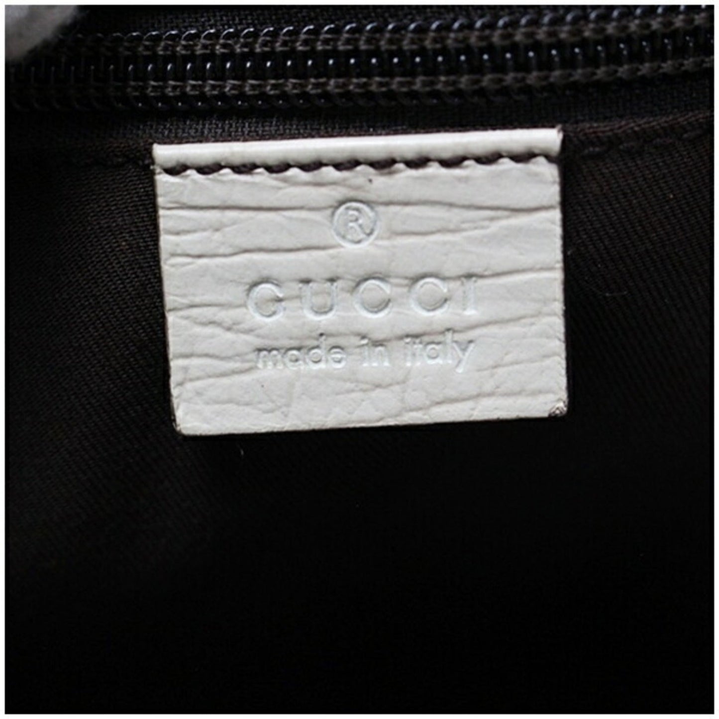 Gucci Beige Brown Dark Brown Leather Tote Bag ( )