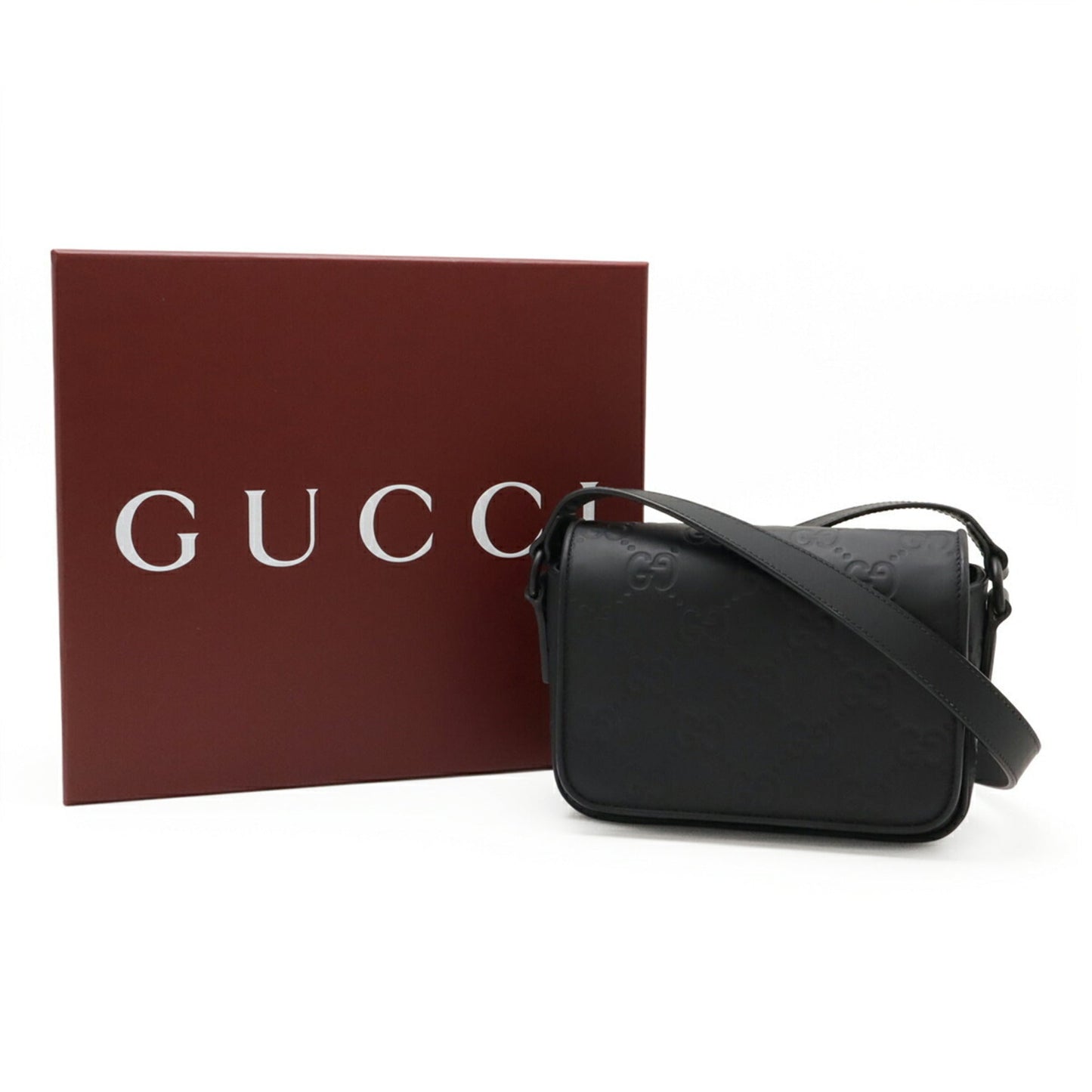 Gucci Black Leather Shoulder Bag ( )