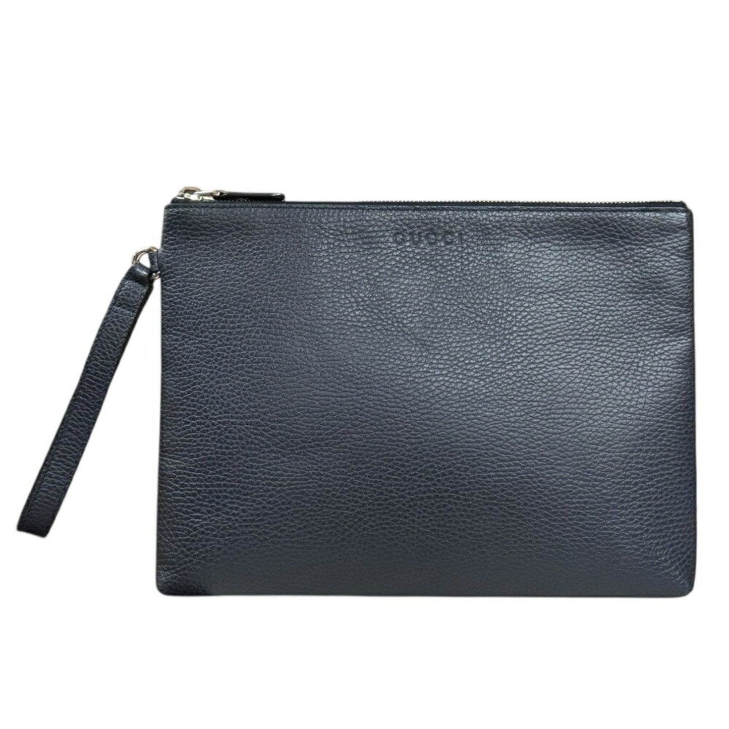Gucci Navy Leather Clutch Bag ( )