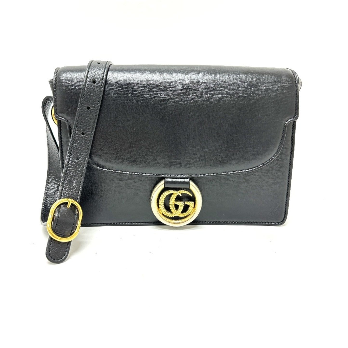 Gucci Black Leather Shoulder Bag ( )