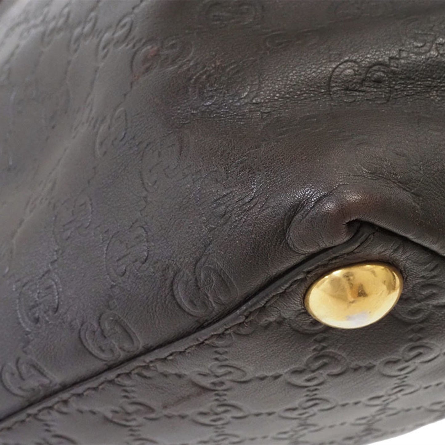 Gucci Guccissima Brown Leather Shoulder Bag Tote Bag ( )