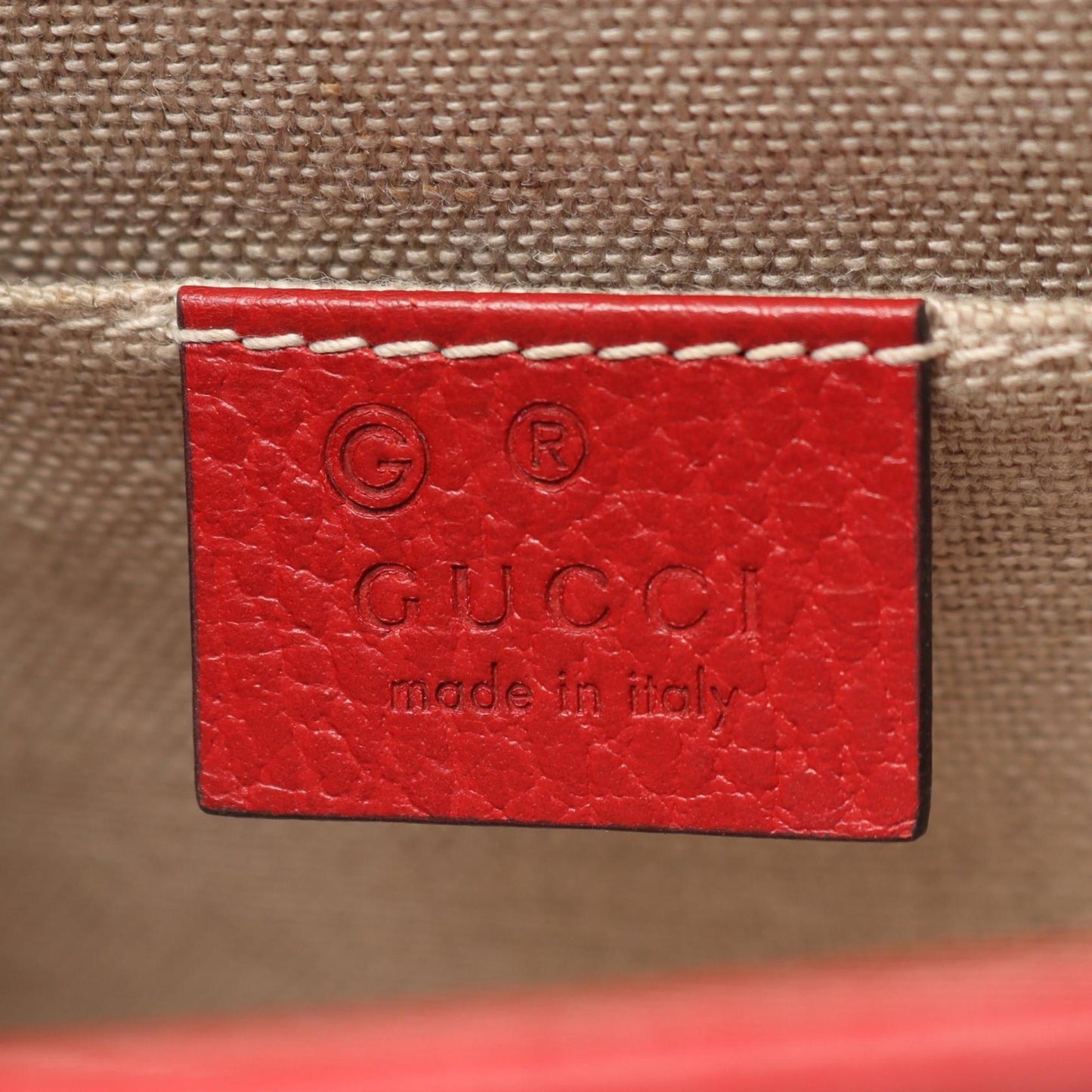 Gucci Red Color Leather Shoulder Bag ( )