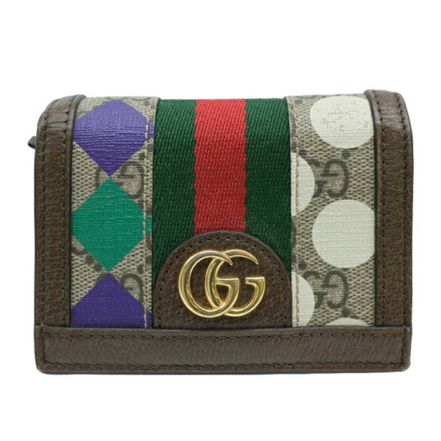 Gucci Beige Brown Multi-Color Gg Supreme Wallet (Bi-Fold) ( )