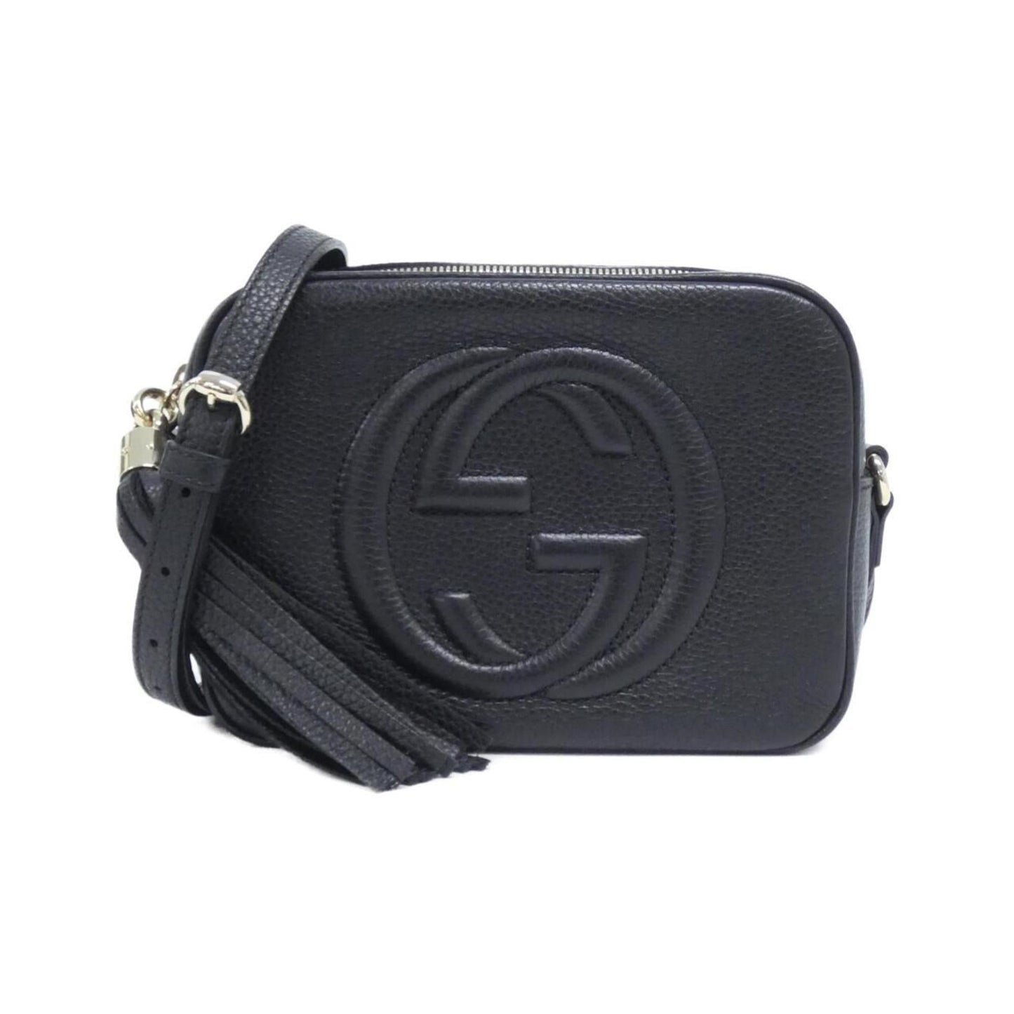 Gucci Black Leather Shoulder Bag ( )