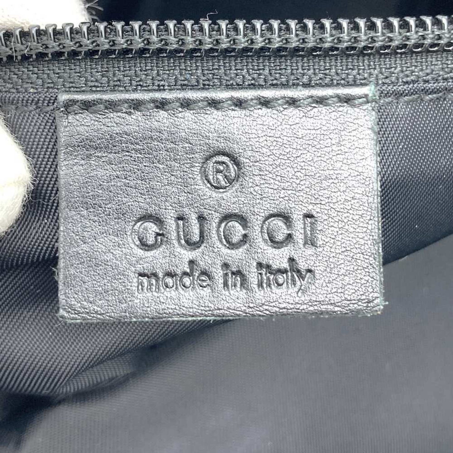 Gucci Black Nylon Leather Shoulder Bag ( )