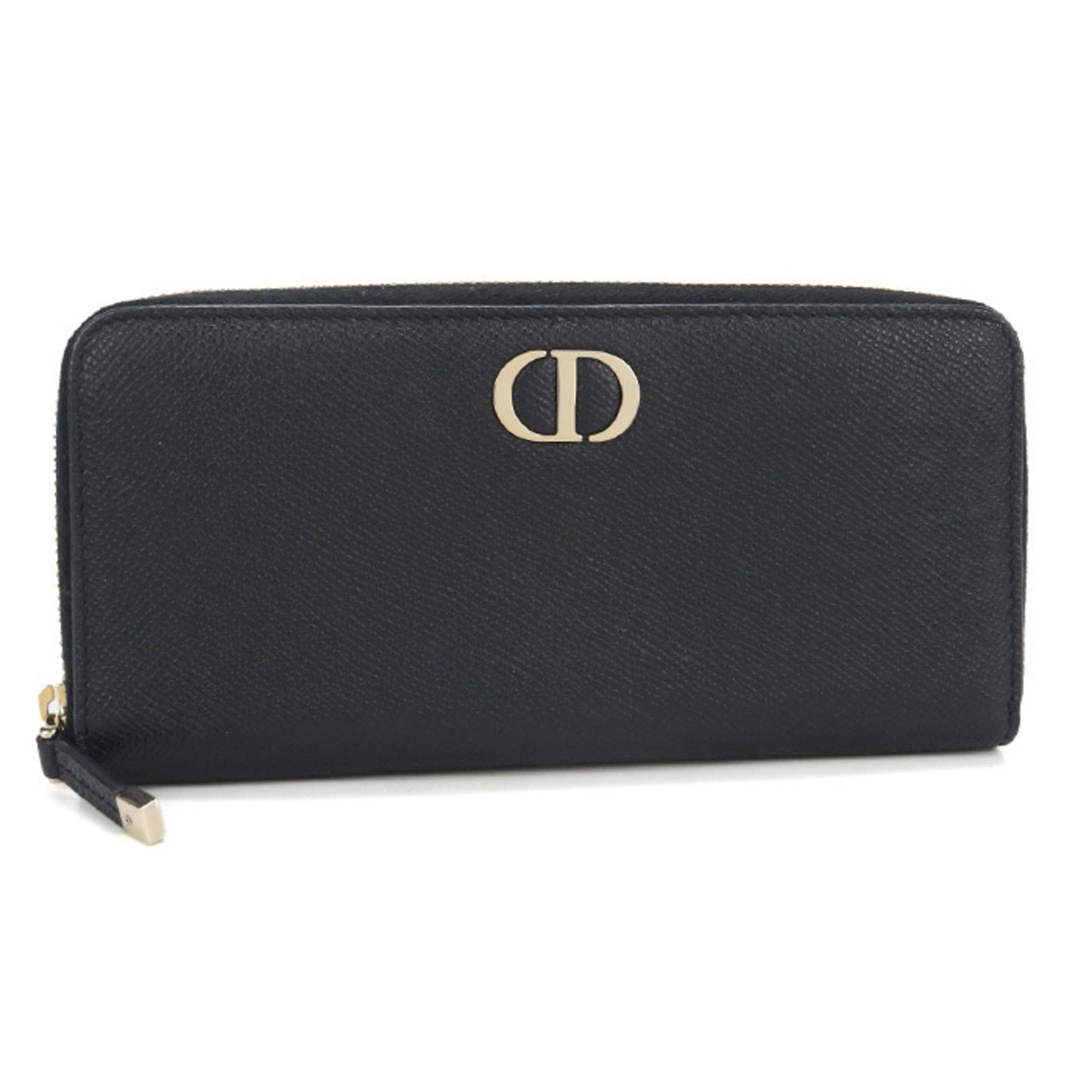 Christian Dior Black Leather Long Wallet (Bi-Fold) ()