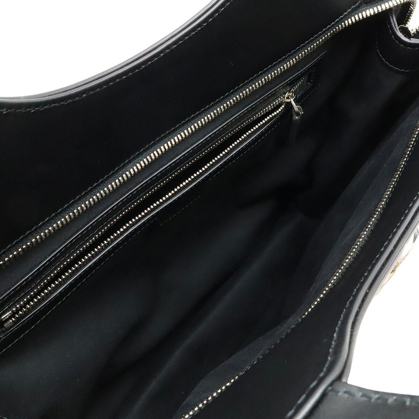 Gucci Black Leather Handbag Shoulder Bag Tote Bag ( )
