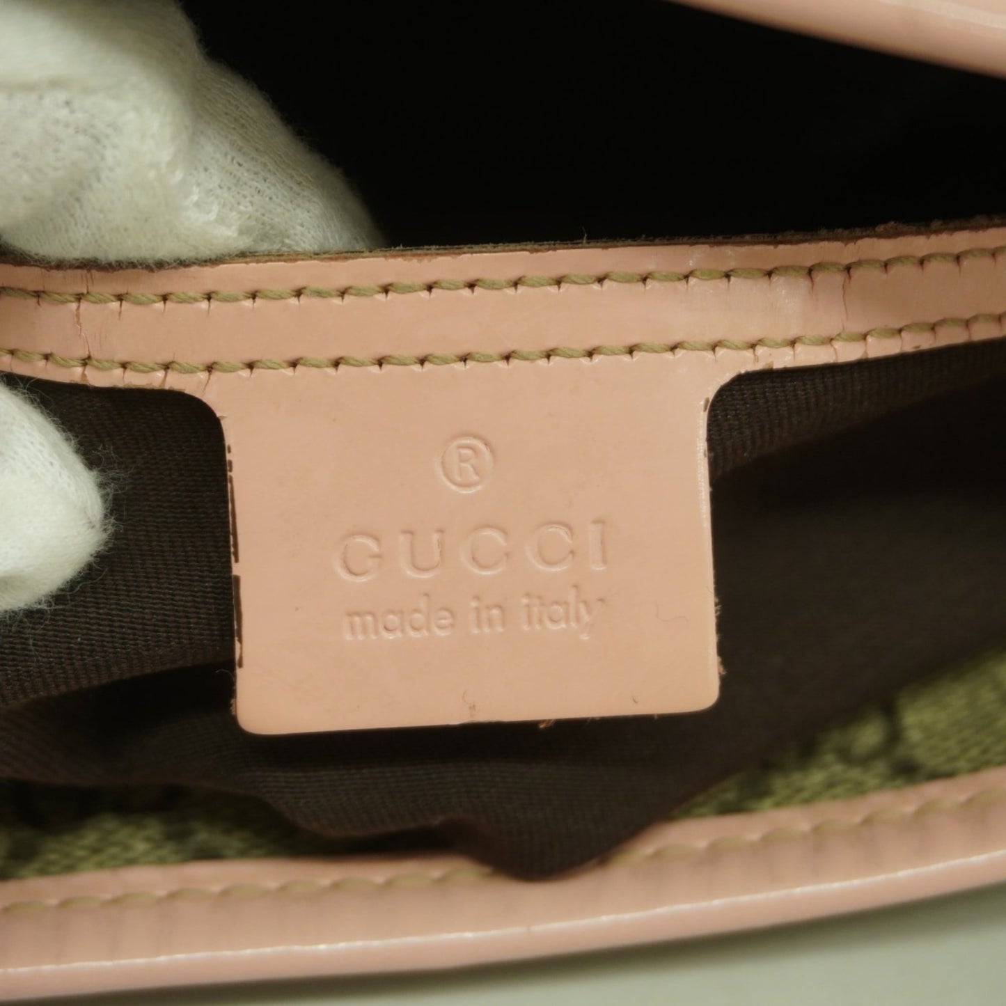 Gucci Brown Pink Pvc Tote Bag ( )