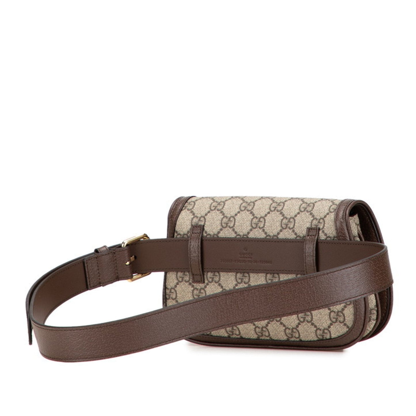 Gucci Beige Brown Pvc Leather Fanny Pack Sling Bag ( )
