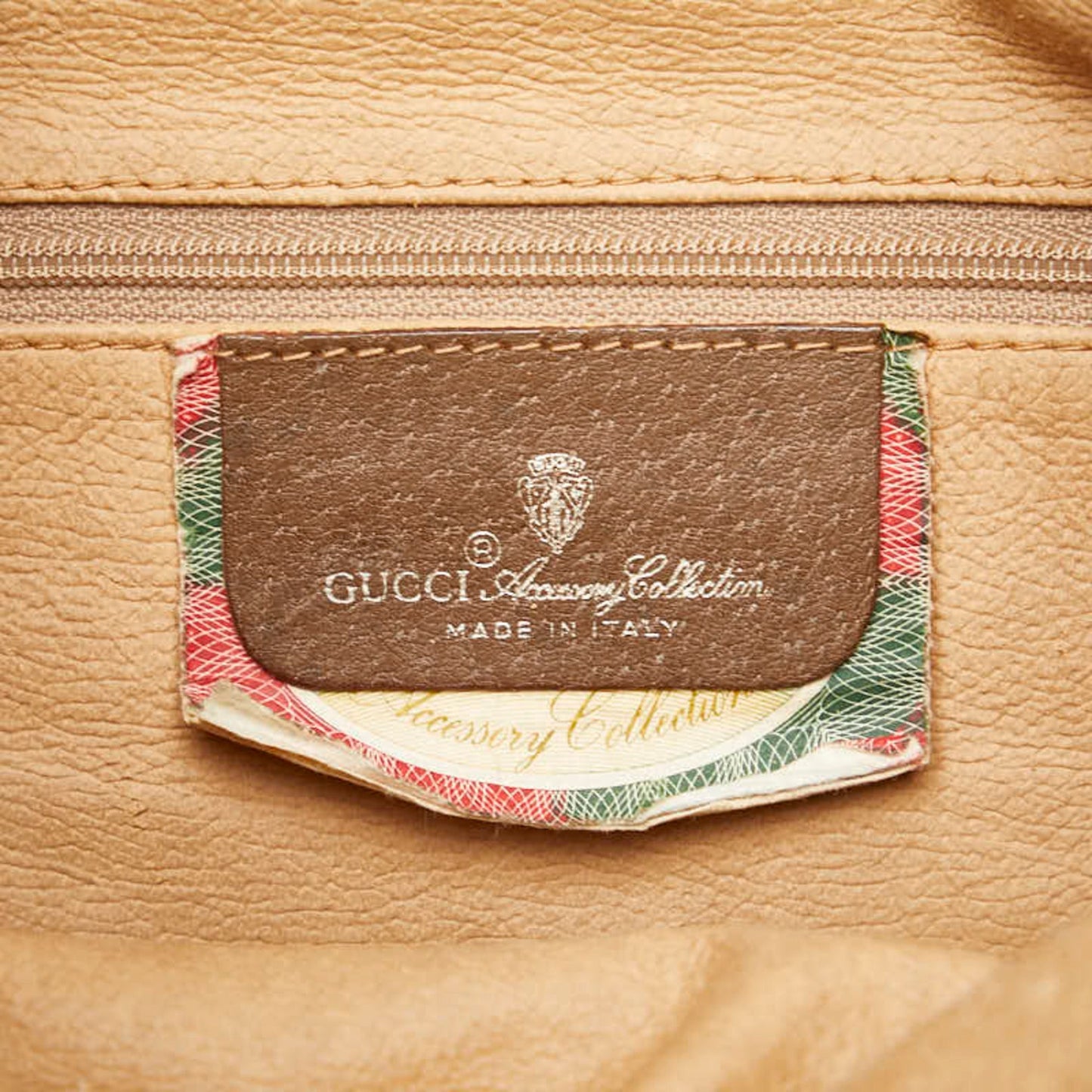 Gucci Beige Brown Pvc Leather Clutch Bag ( )