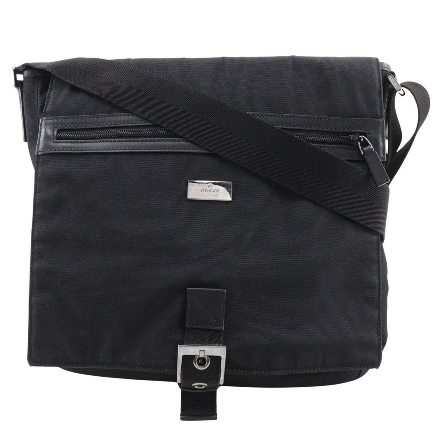 Gucci Black Nylon Canvas Shoulder Bag ( )