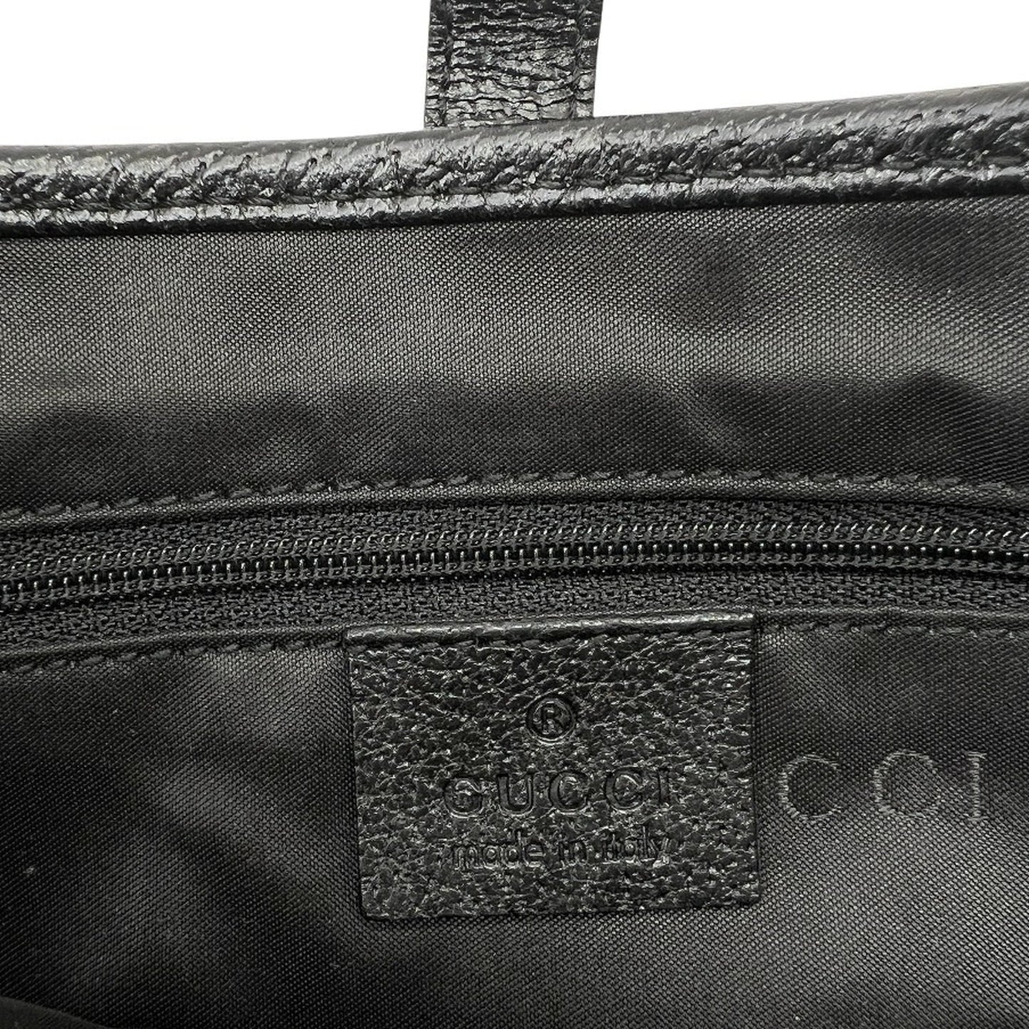 Gucci Black Canvas Leather Handbag ( )