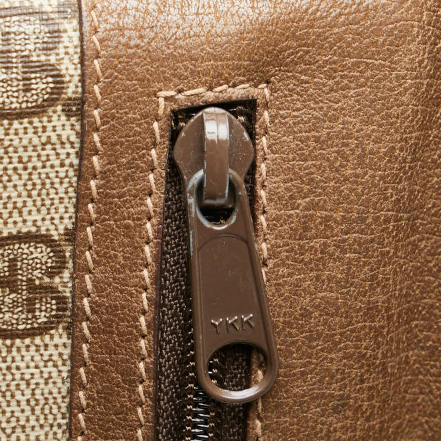 Gucci Beige Brown Pvc Leather Clutch Bag ( )