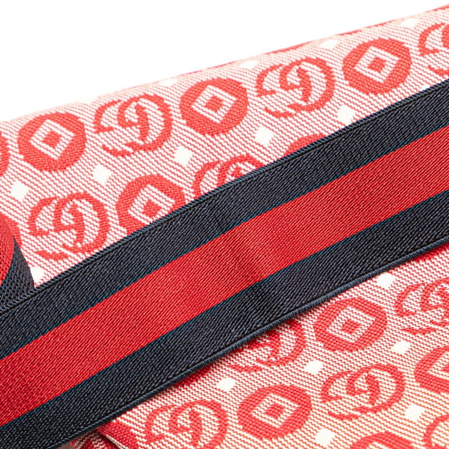Gucci Red Color Canvas Fanny Pack ( )