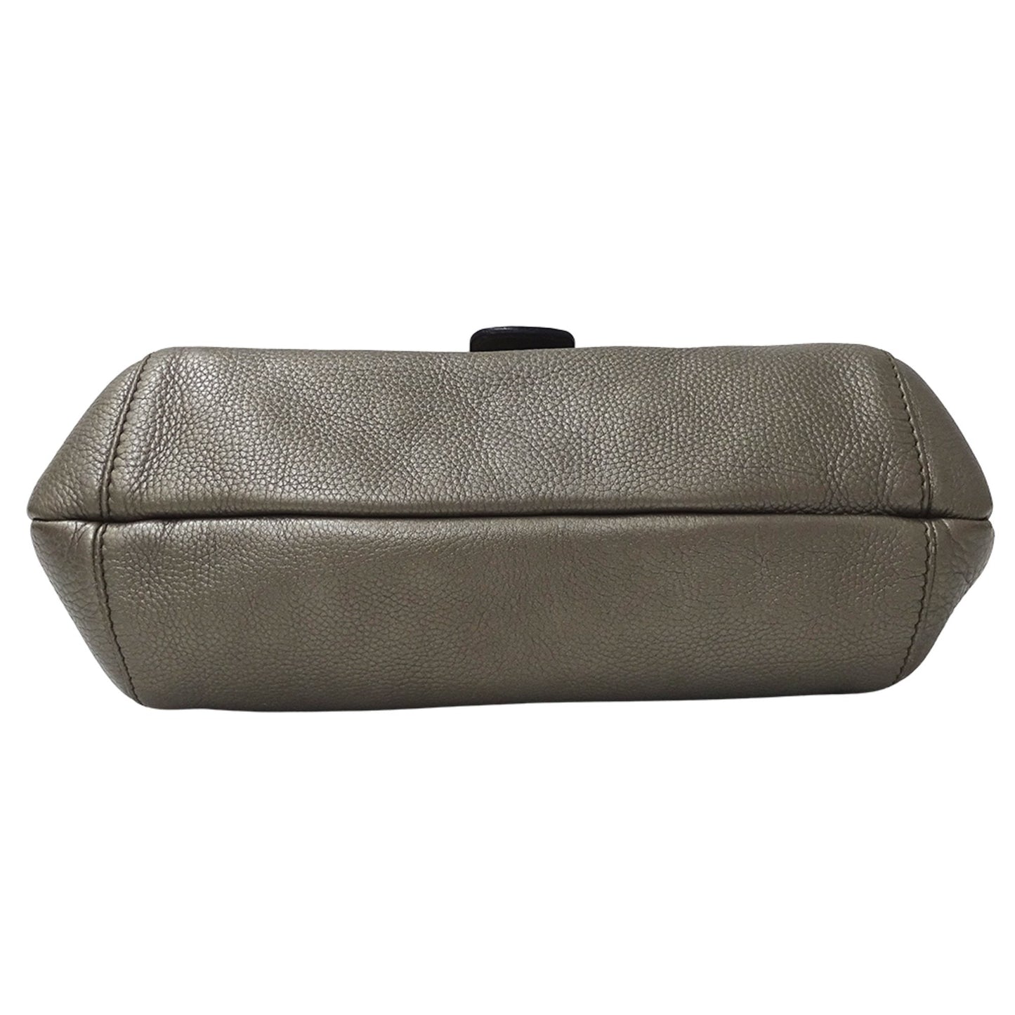 Gucci Bronze Metallic Gray Leather Shoulder Bag ( )