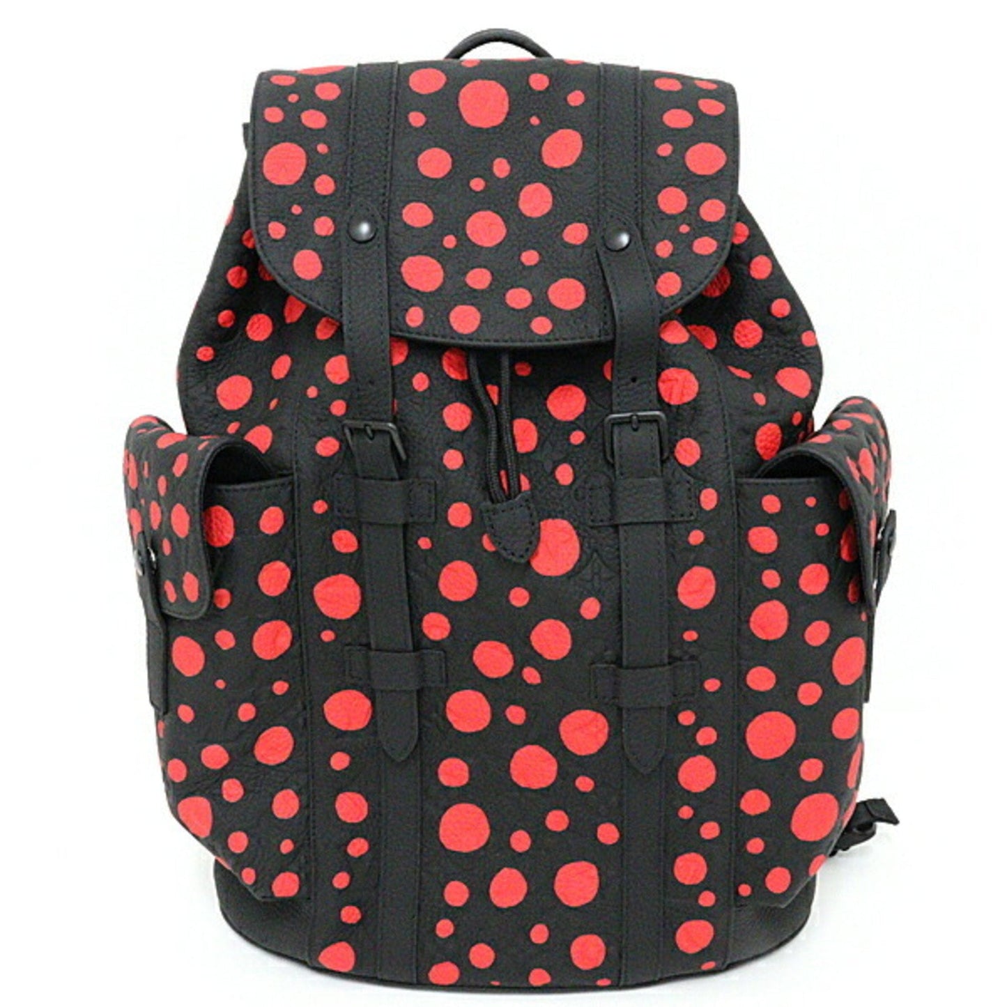 LOUIS VUITTON LOUISVUITTON Yayoi Kusama LV × YK Christopher MM Backpack Rucksack M21978 Black