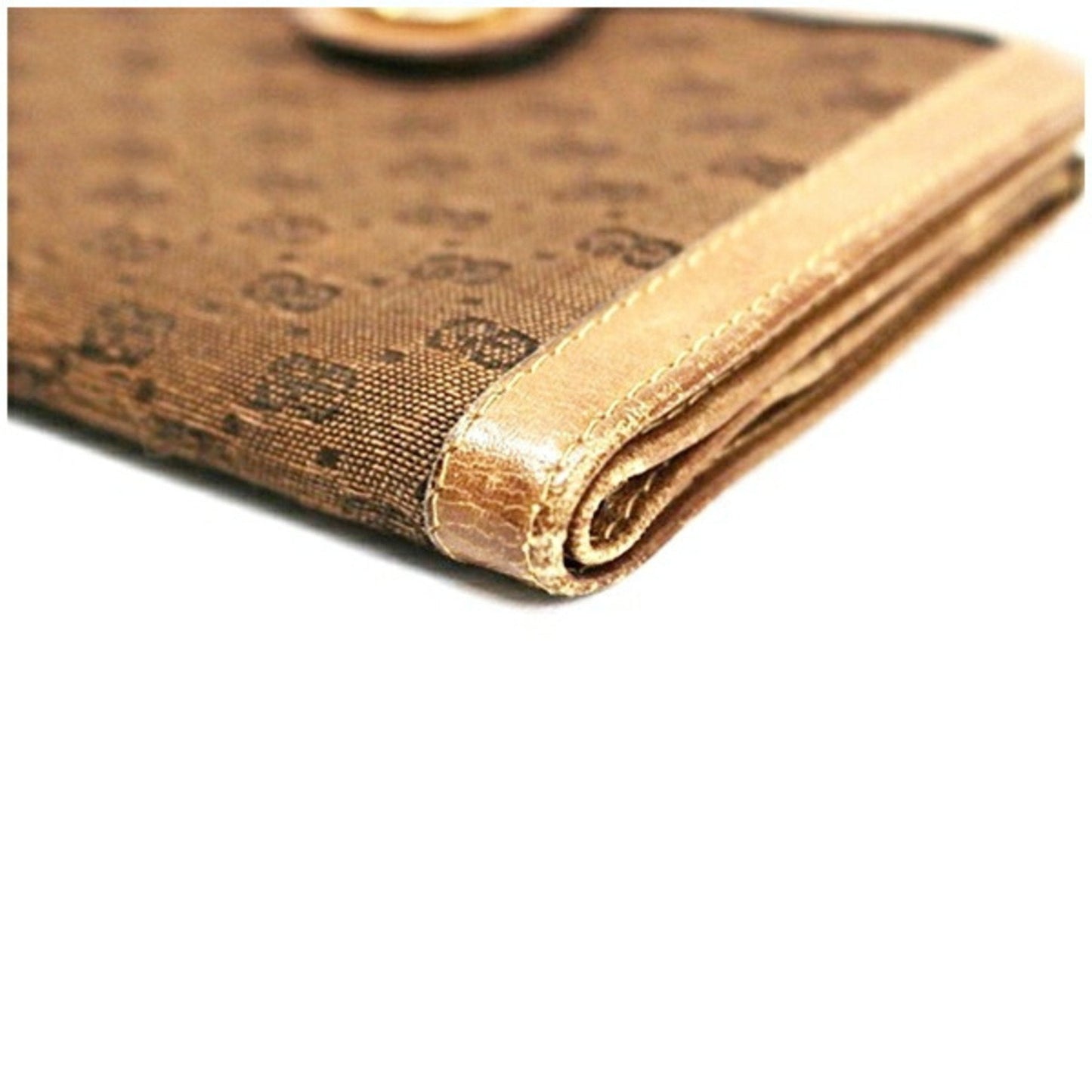 Gucci Brown Canvas Leather Wallet (Bi-Fold) ( )