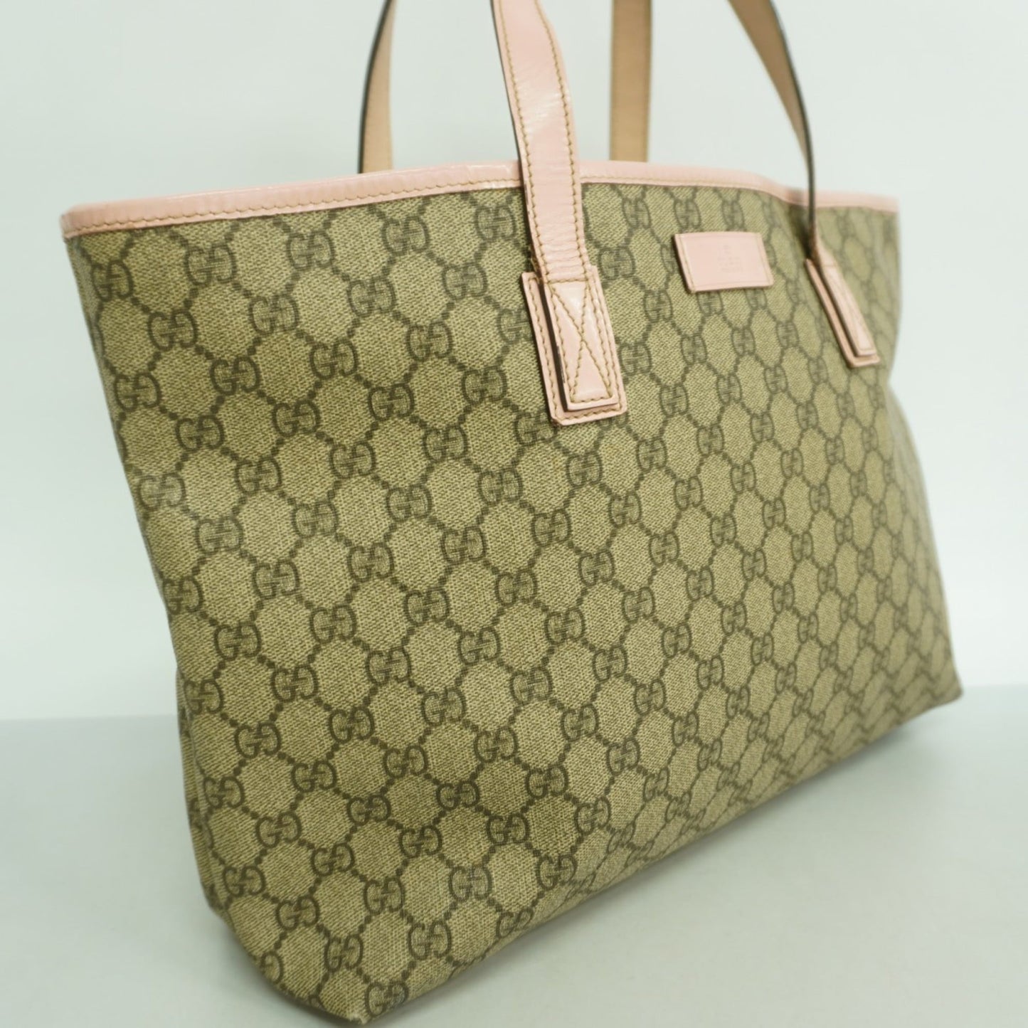 Gucci Brown Pink Pvc Tote Bag ( )