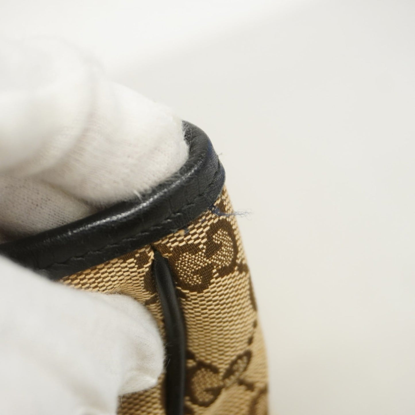 Gucci Black Brown Canvas Tote Bag ( )