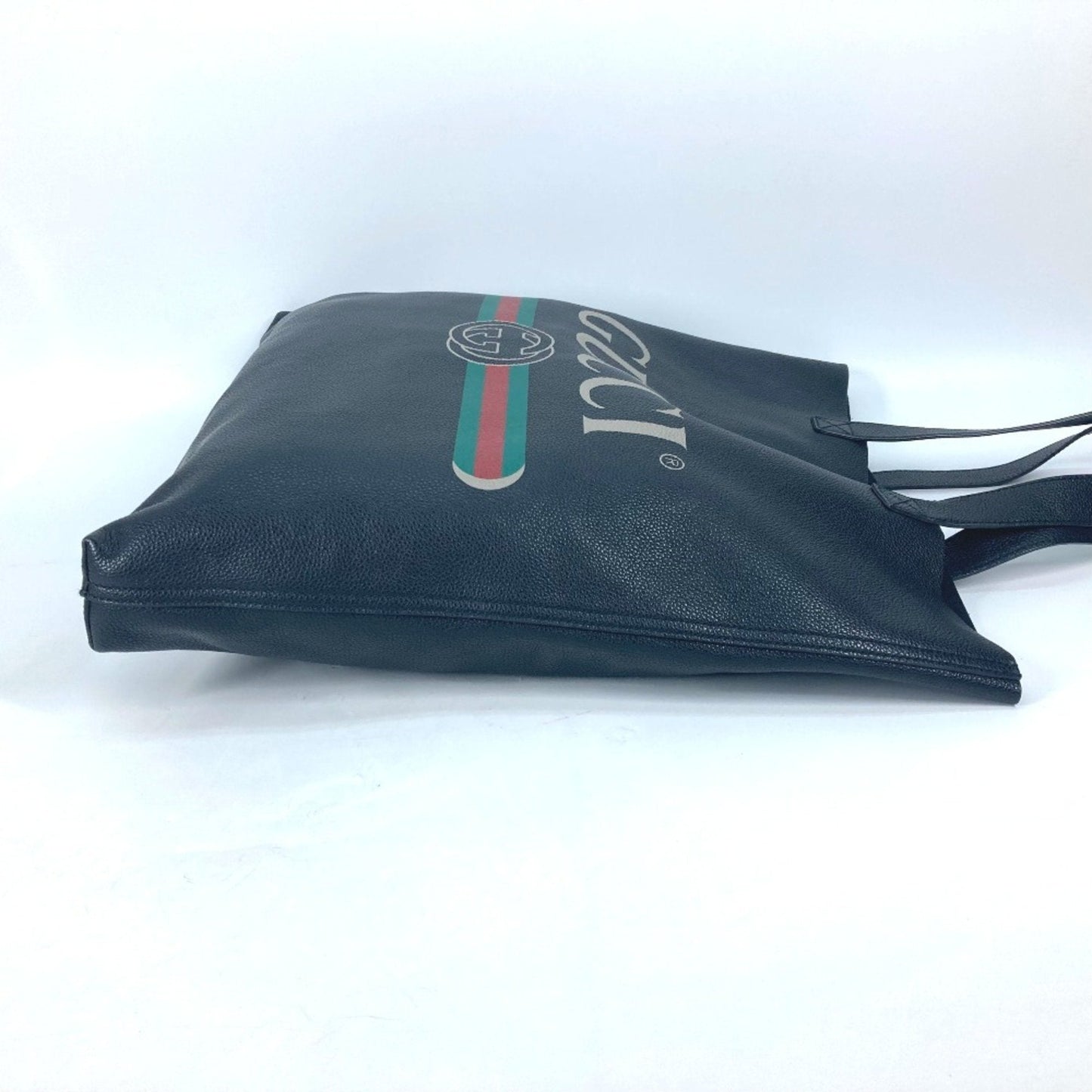 Gucci Sherry Line Black Leather Shoulder Bag Tote Bag ( )